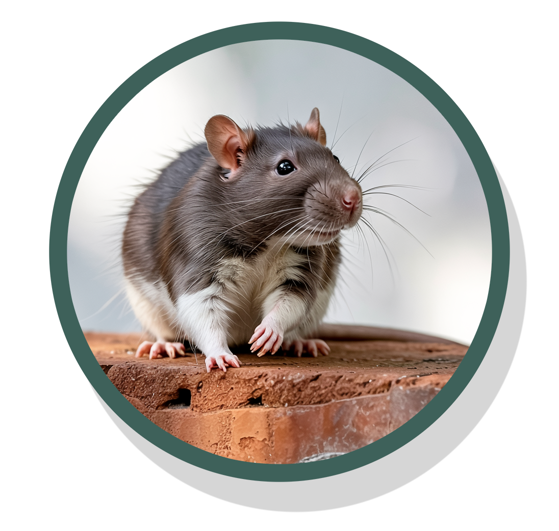 A rat on a brick
